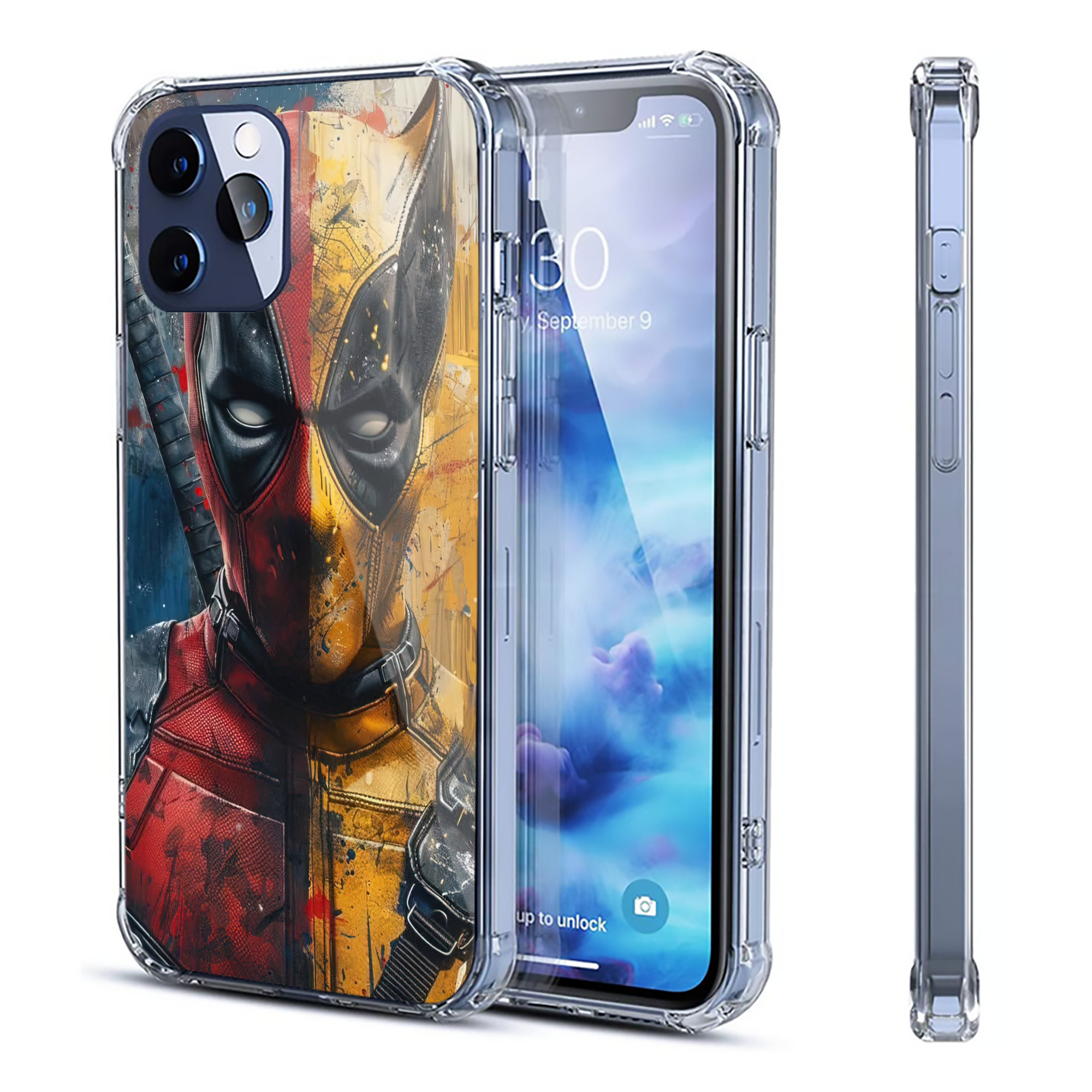 （画像用） Deadpool デッドプール 【iPhone 12シリーズ対応】透明スマホケース（クリアソフトケース）